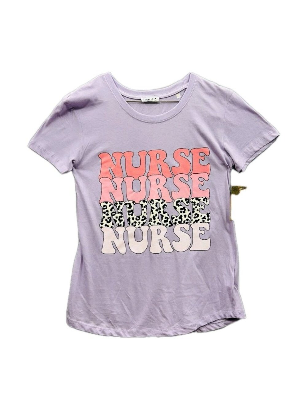 Daybreak Size M Women T-Shirt Nurse Purple Graphic 100% Cotton Casual Apparel